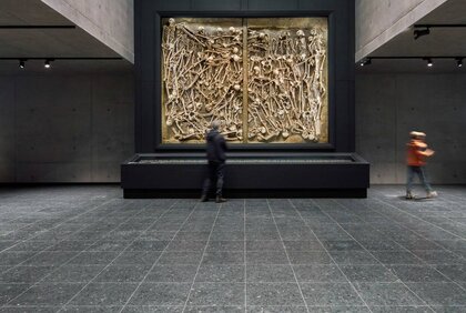 Exponat Massengrab im Museum Lützen 1632