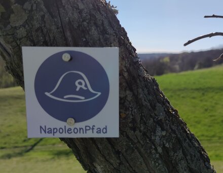 Hinweisschild am Napoleonpfad