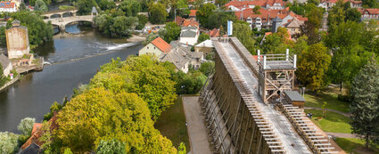 Gradierwerk Bad Kösen mit Oberdeck und Saaleblick