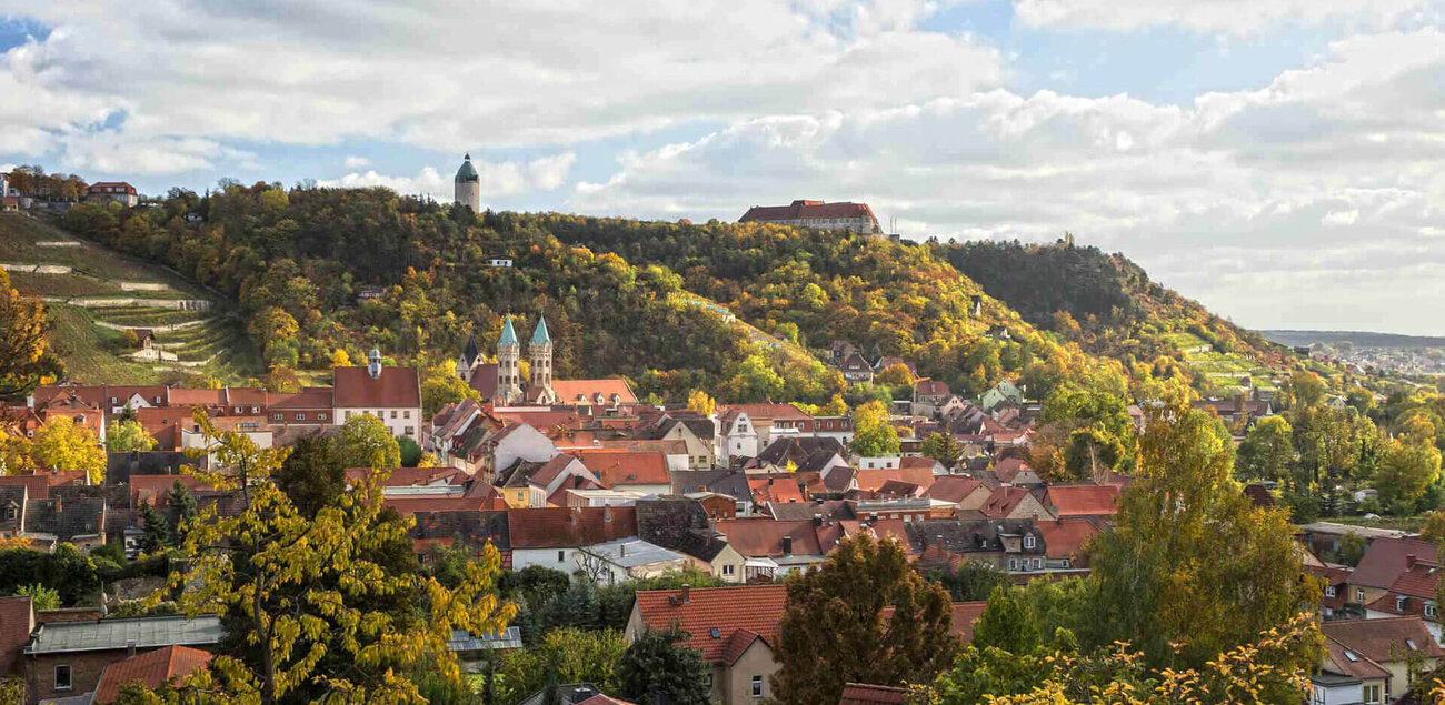 Blick auf Freyburg in Saale Unstrut