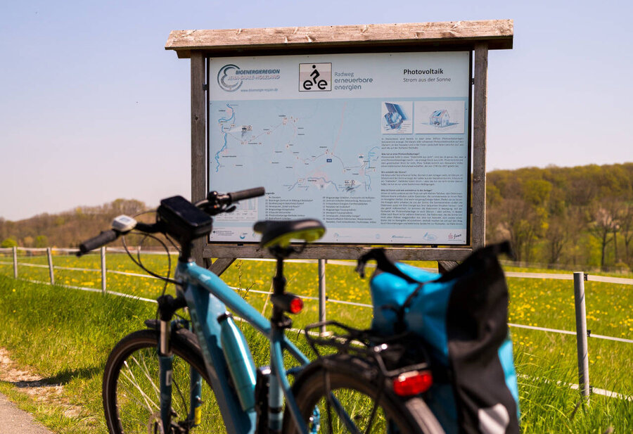 Zwischenstopp auf dem Energie Radweg bei Schkölen