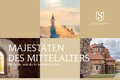 Fotocollage mit Schriftzug "Majestäten des Mittelalters. Bild 1 zeigt ein farbiges Rundbogenfenster in der Krypta Memleben. Bild 2 zeigt die Leuchtenburg bei Morgensonne im Nebel. Bild 3 zeigt die mittelalterliche Burg Querfurt.Bild