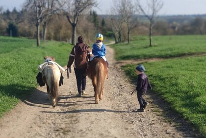 geführter Ausritt mit Esel und Pony in Goseck