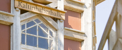 Eingang zur Kaltinhalierhalle am Gradierwerk Bad Dürrenberg