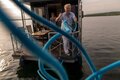 Ausflug mit einem Hausboot auf den Geiseltalsee bei Abendstimmung