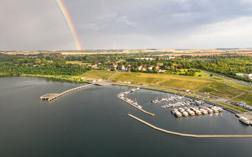 Regenbogen über dem Geiseltalsee