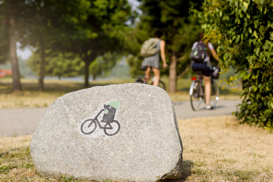 Radfahren auf dem Recarbo-Kohleradweg