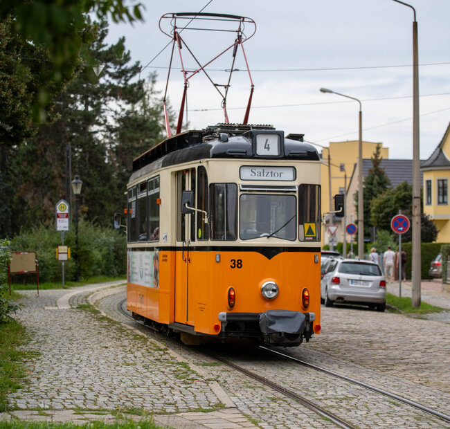 Historische Straßenbahn in Naumburg