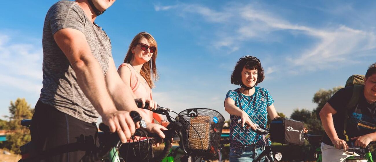 Radfahrer auf dem Saaleradweg