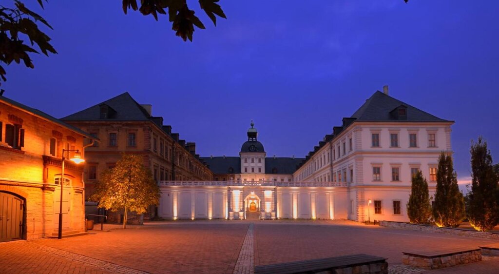 Schloss Neu-Augustusburg in Weißenfels bei Nacht