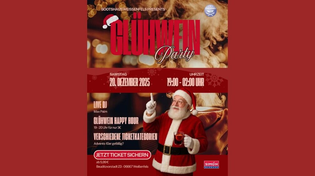 Glühweinparty im Bootshaus Weißenfels