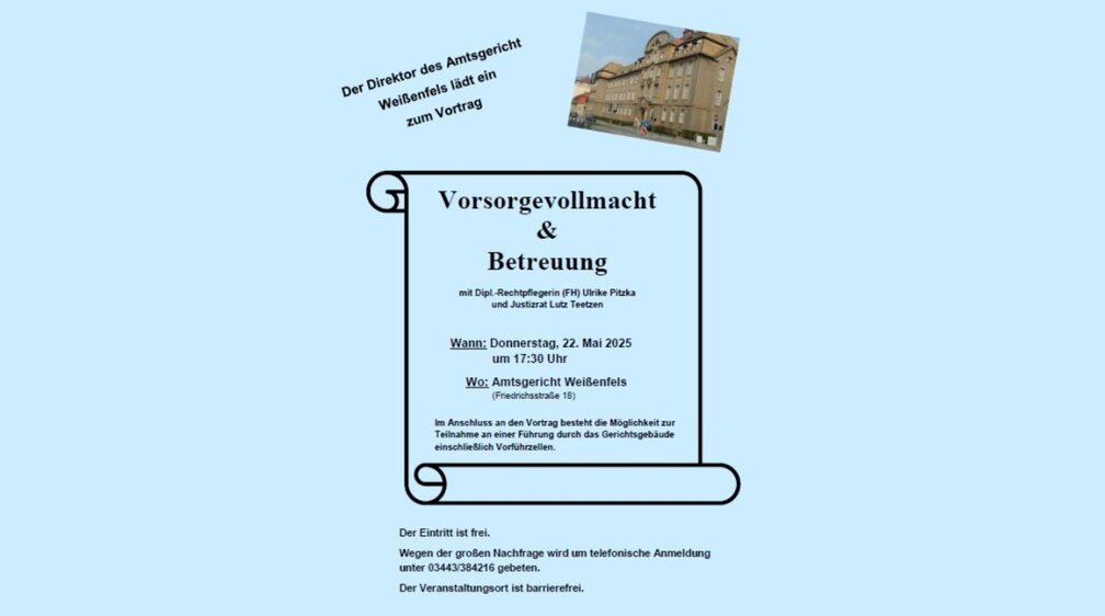 Vortrag: Vorsorgevollmacht & Betreuung