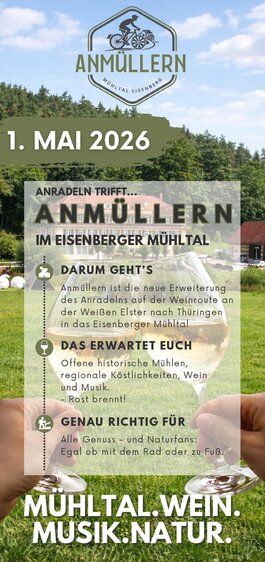 Anradeln trifft Anmüllern im Eisenberger Mühltal