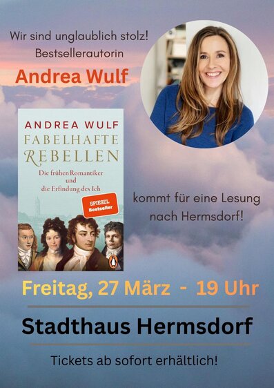 Lesung zu dem Bestseller Buch: Fabelhafte Rebellen von Andrea Wulf