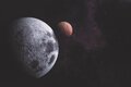 Blick ins All mit Planeten