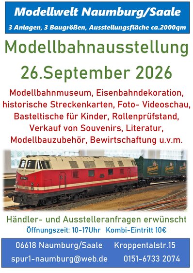 Große Modellbahnausstellung und Modellbahnflohmarkt