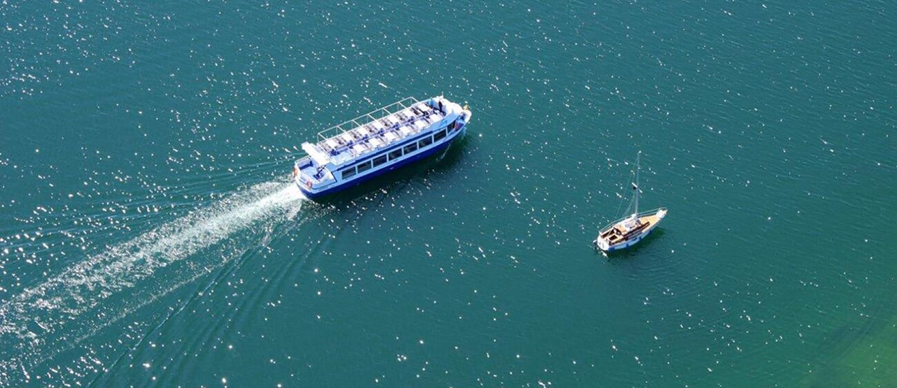 MS Geiseltalsee von oben