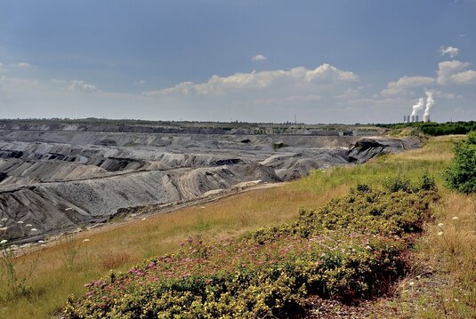 Ausblick auf den Tagebau Profen