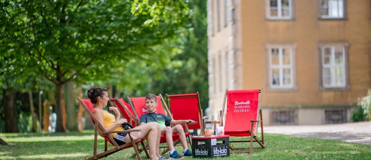 Schlosscafé im Schlosspark Ostrau.