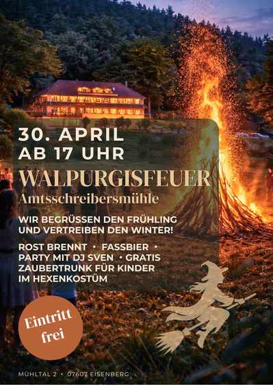Walpurgisfeuer an der Amtsschreibersmühle