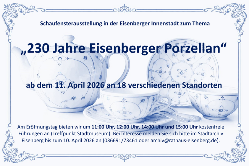 230 Jahre Eisenberger Porzellan