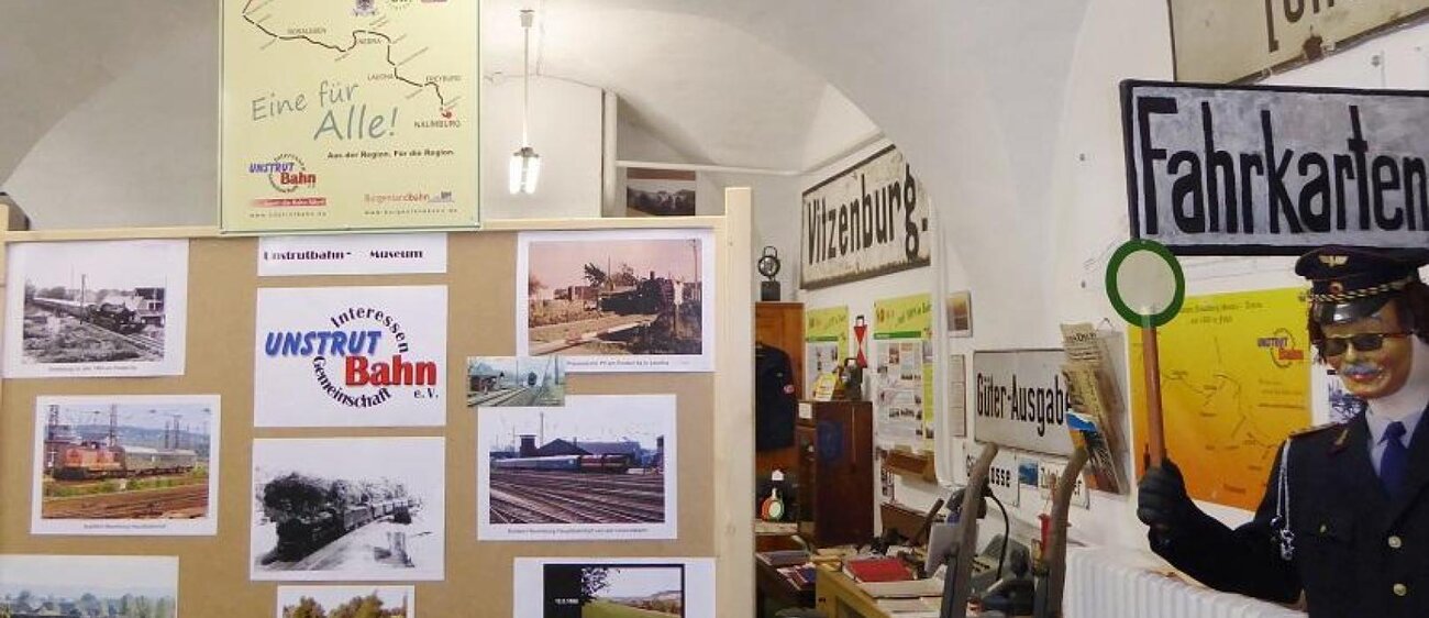 Austellung im Unstrutbahn Museum in Laucha.