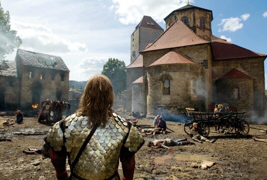 Szene aus "Die Päpstin", gedreht auf der Burg Querfurt