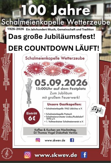 100 Jahre Schalmeienkapelle Wetterzeube