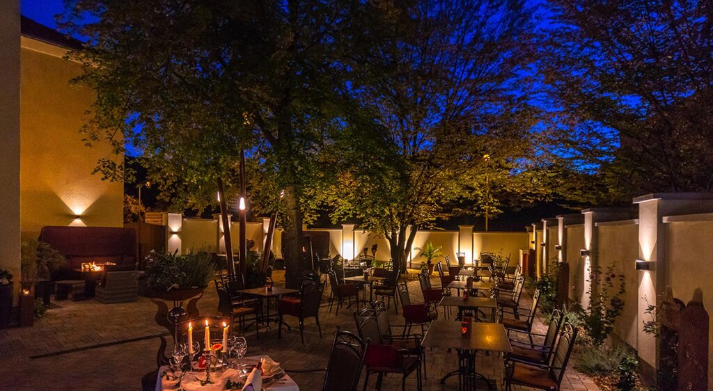Genussgarten im Außenbereich des Hotel Jägerhof in Weißenfels