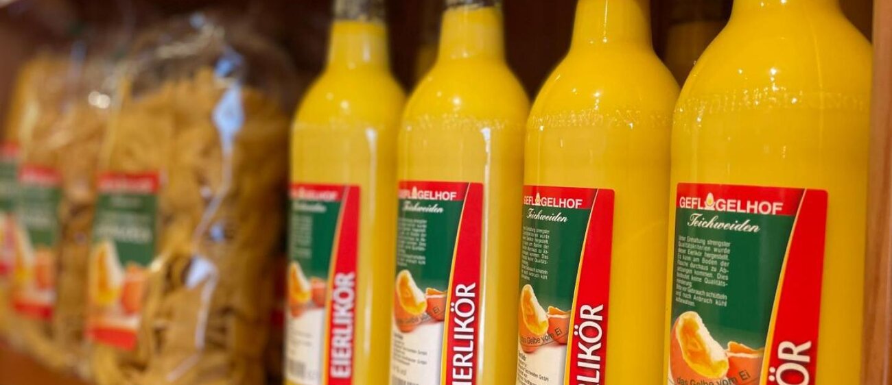 Angebot im Hofladen des Geflügelhof Teichweiden