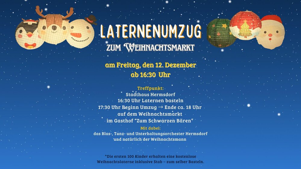 Fackelumzug zum Weihnachtsmarkt Hermsdorf