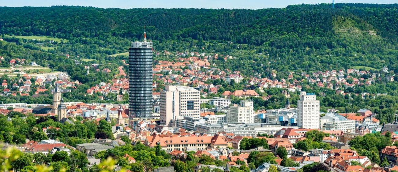Jena Stadtansicht mit JenTower