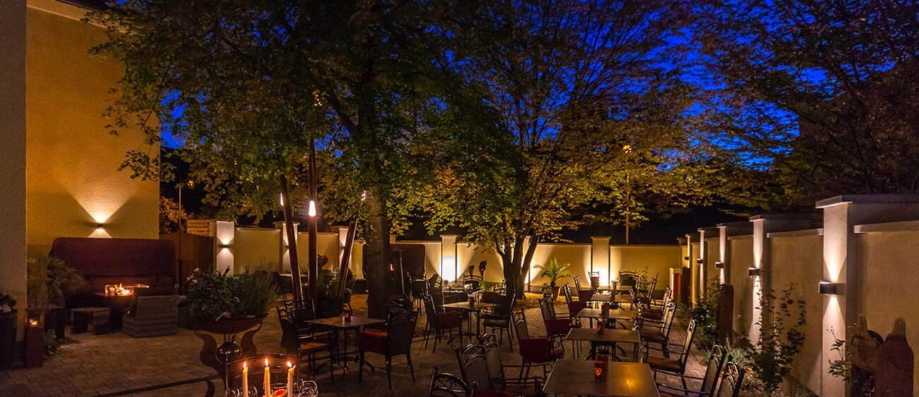 Genussgarten im Außenbereich des Hotel Jägerhof in Weißenfels