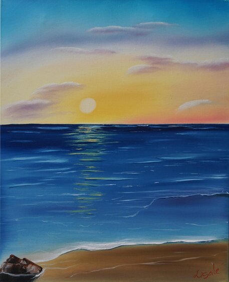 Malen nach Bob Ross® – Ruhiges Meer Kindermalkurs