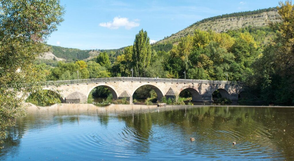 Blick auf Burgauer Brücke, Jena,Städteketteradweg