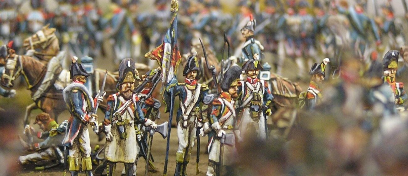 Schlacht 1806 mit kleinen Figuren