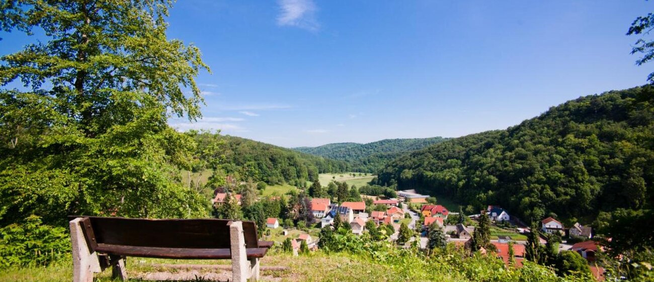Blick über Tautenburg in den Hirschgrund-Tautenburg