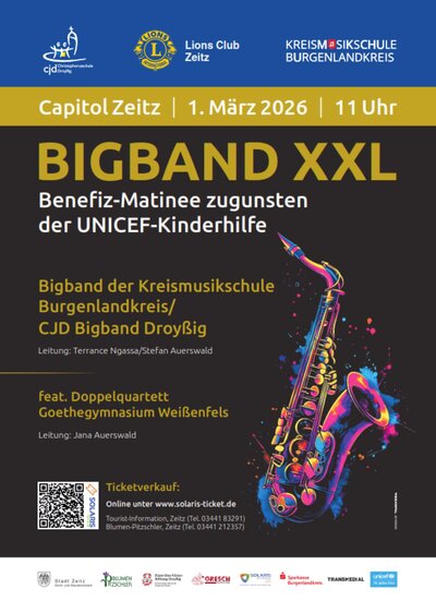 Bigband XXL - Benefiz-Matinee zugunsten der UNICEF-Kinderhilfe