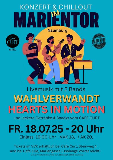Konzert und Chillout - Livemusik mit 2 Bands