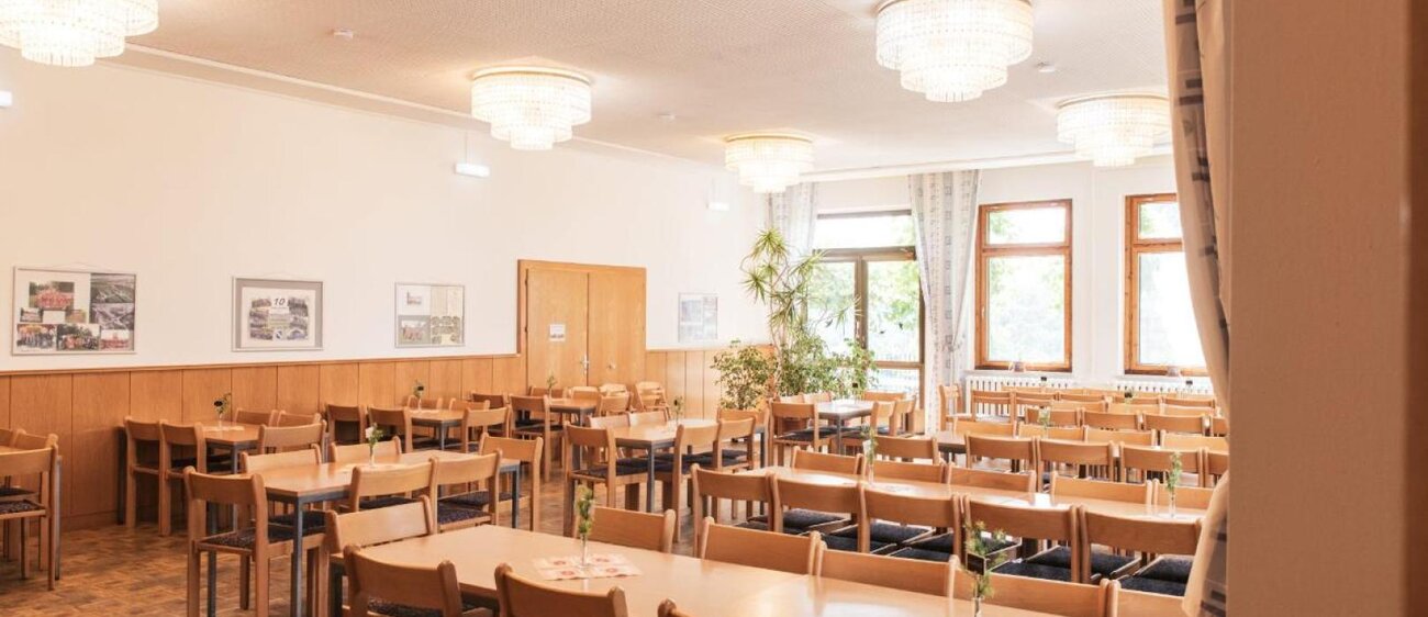 Speisesaal der Jugendherberge Nebra