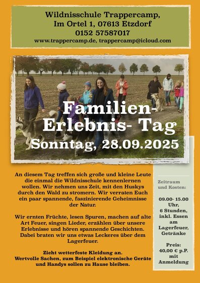 Familien-Erlebnis-Tag im Trappercamp