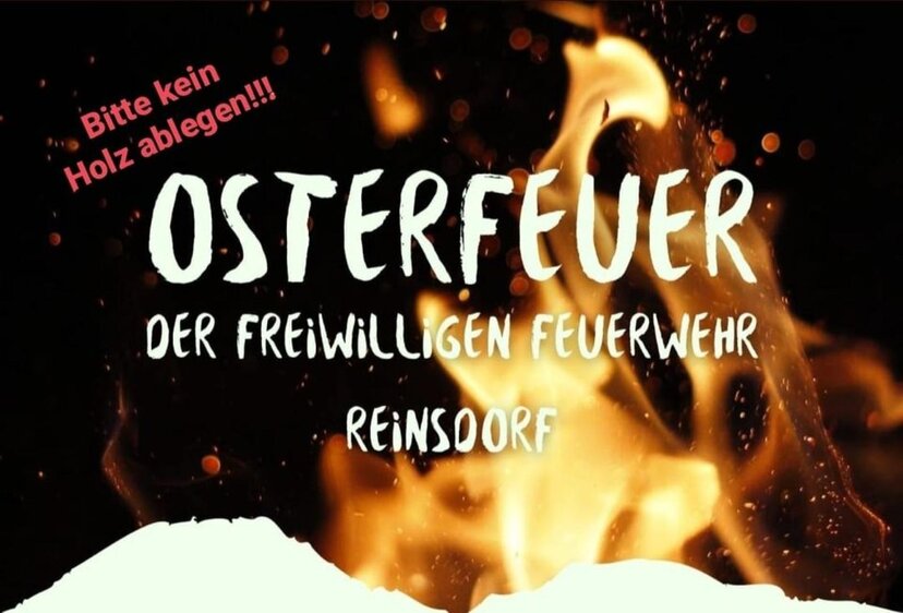 Osterfeuer der Freiwilligen Feuerwehr Reinsdorf