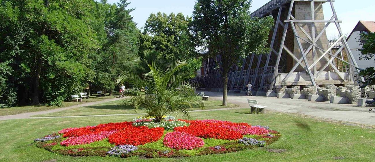 Blick auf das Gradierwerk
