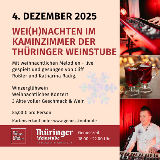 Wei(h)nachten im Kaminzimmer der Thüringer Weinstube