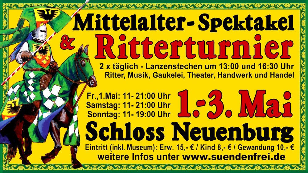 Mittelalter-Burg-Fest mit Ritterturnier