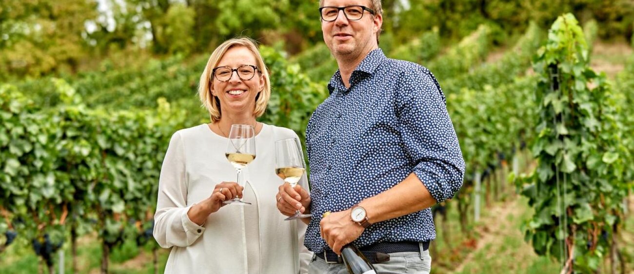 Thüringer Weingut Zahn in Großheringen OT Kaatschen, Gastgeber Elvira Zahn-General und Torsten General