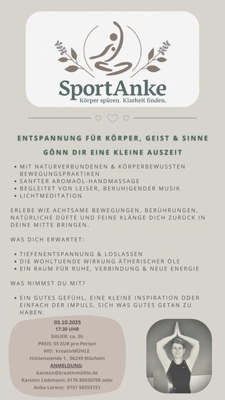 Körper spüren & Klarheit finden - mit sportAnke