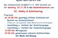 22. Hobby & Schnitzertag im Gemeindezentrum Droßdorf