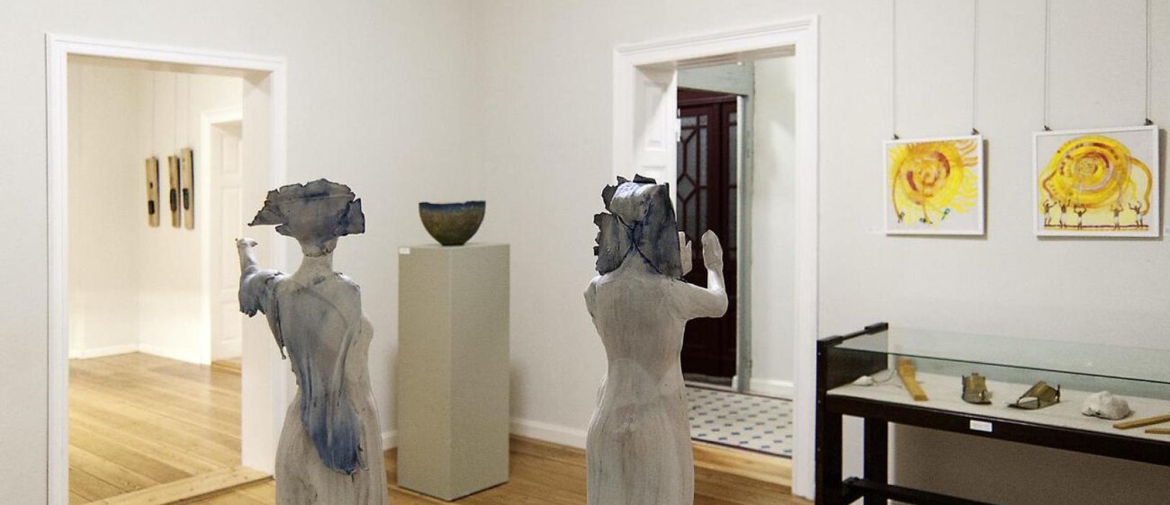 Blick in die Ausstellung der Brandsanierung Weißenfels