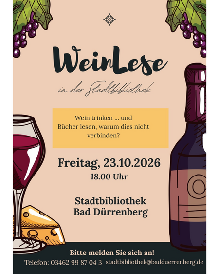 WeinLese in der Stadtbibliothek